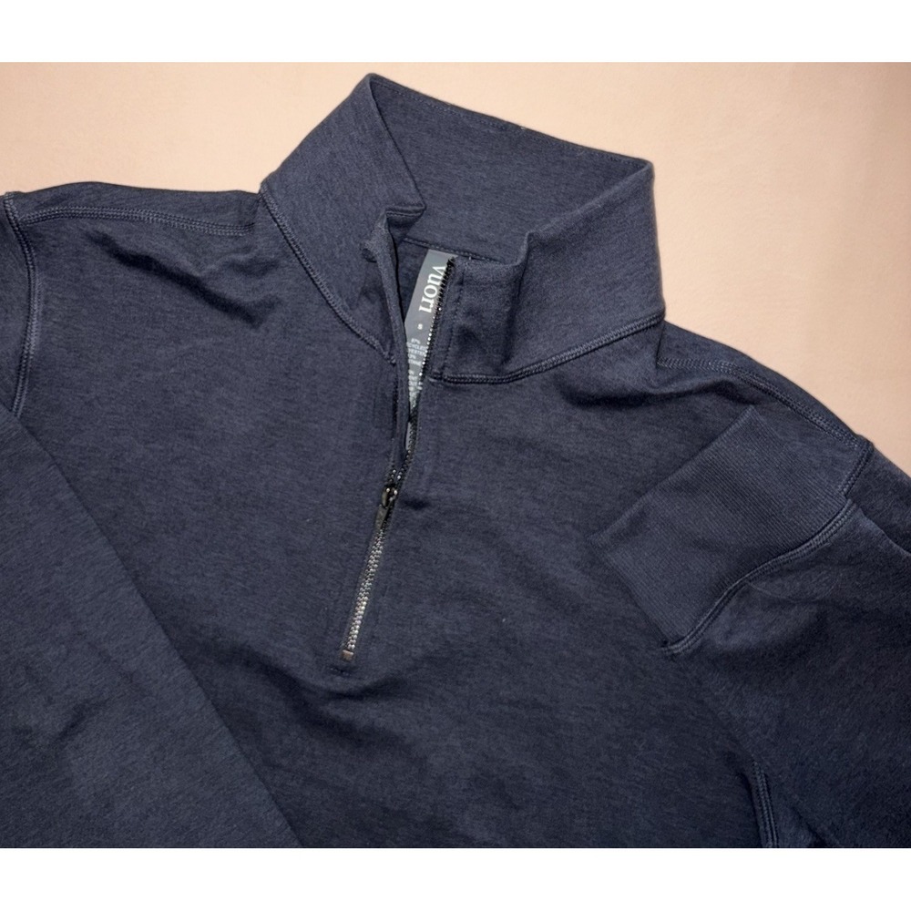 Vuori Coronado 1/2 Zip Mens Small Black Pullover Athleisure Golf Long Sleeve